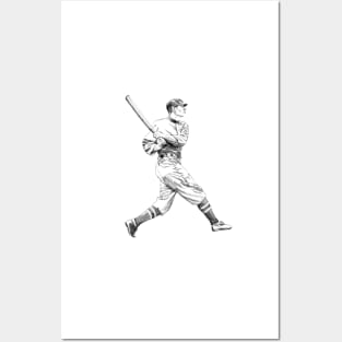 Baseball retro style Posters and Art